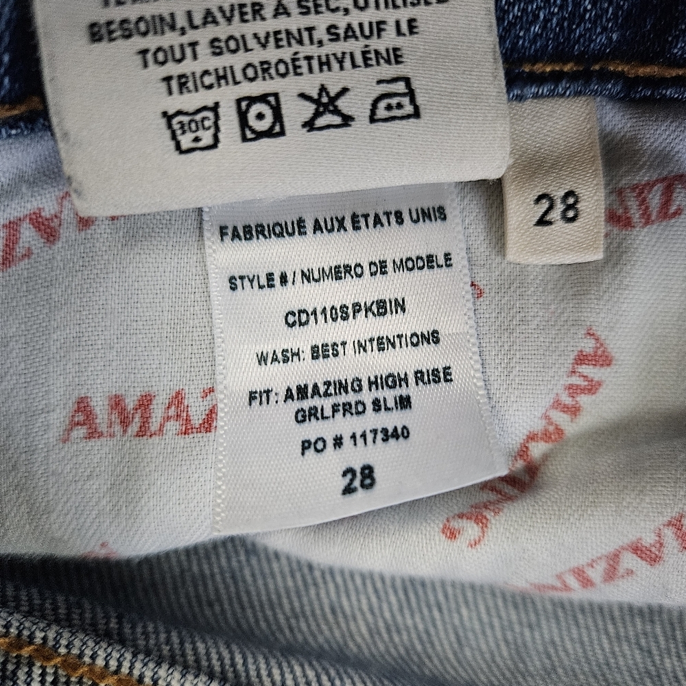 Alice + Olivia Amazing High Rise Girlfriend Slim Best Intentions Jeans Size 28 - Picture 13 of 13